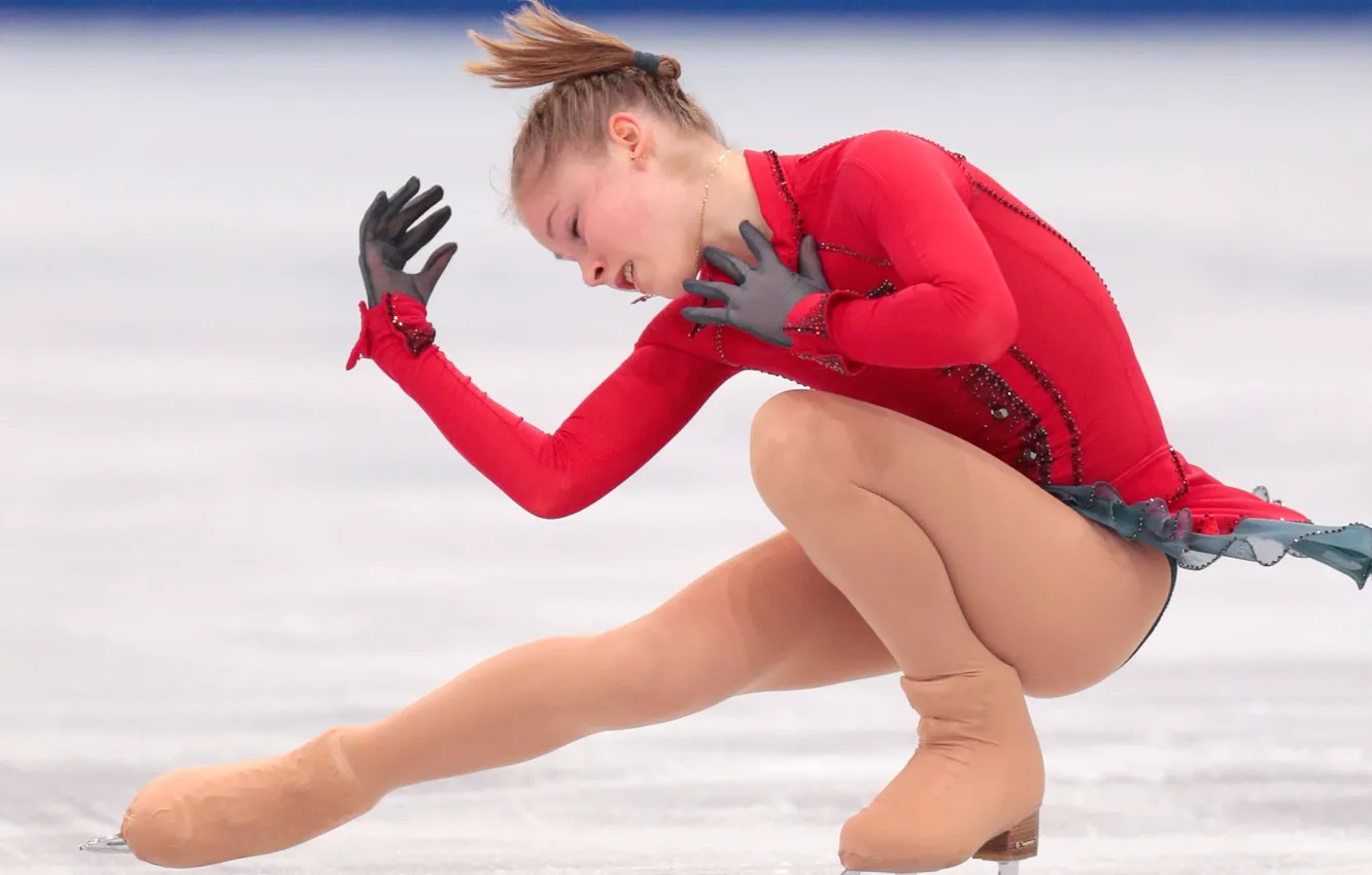 Photo wallpaper ice, figure skating, Yulia Lipnitskaya, skater