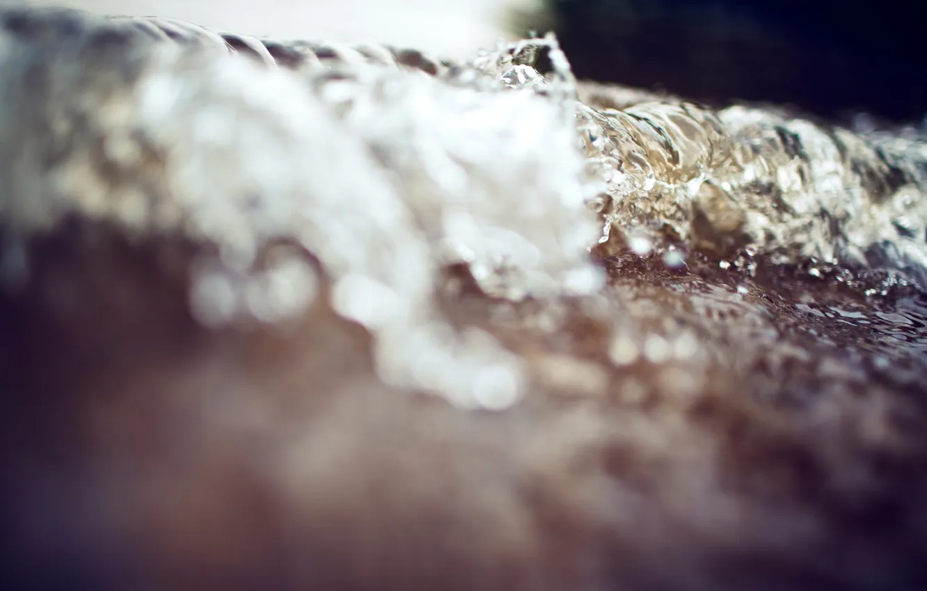 Photo wallpaper wave, water, macro, nature