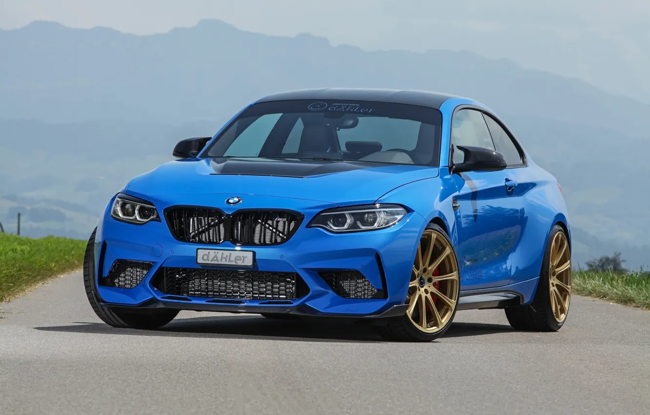Photo wallpaper BMW, blue, tuning, dÄHLer, M2 CS