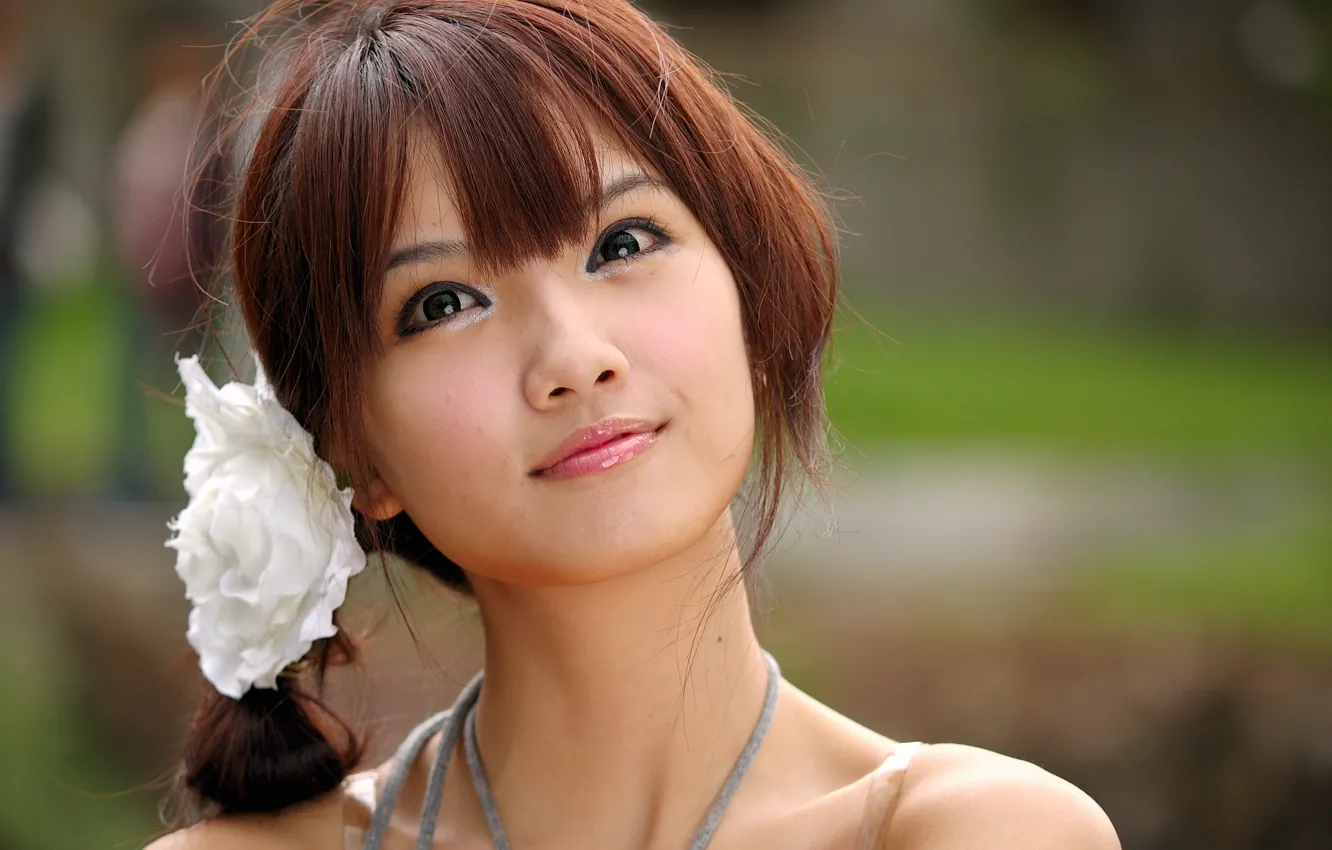 Photo wallpaper girl, Asian, cutie