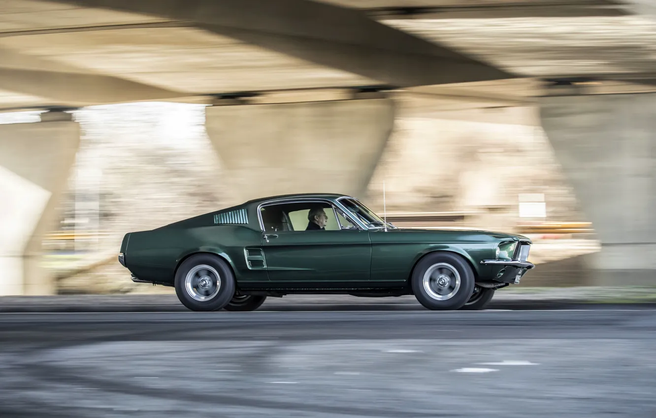 Photo wallpaper movement, Mustang, Ford, 1968, GT 390, Bullitt