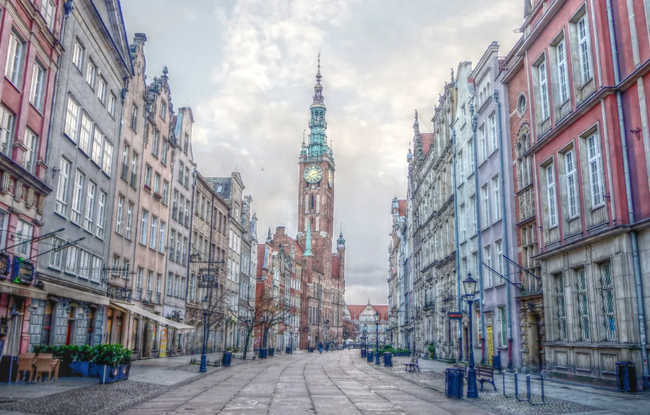 Photo wallpaper street, Poland, building, Gdansk