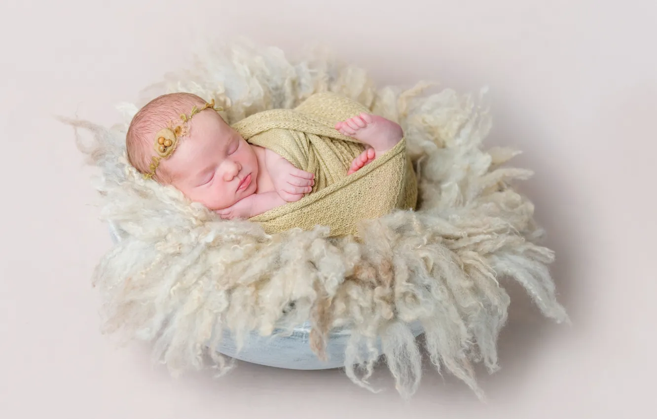Photo wallpaper children, handle, sleeping, legs, baby