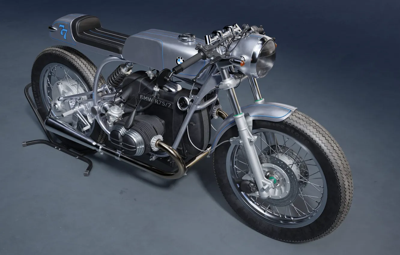 Photo wallpaper design, style, Germany, motorcycle, BMW R75-7
