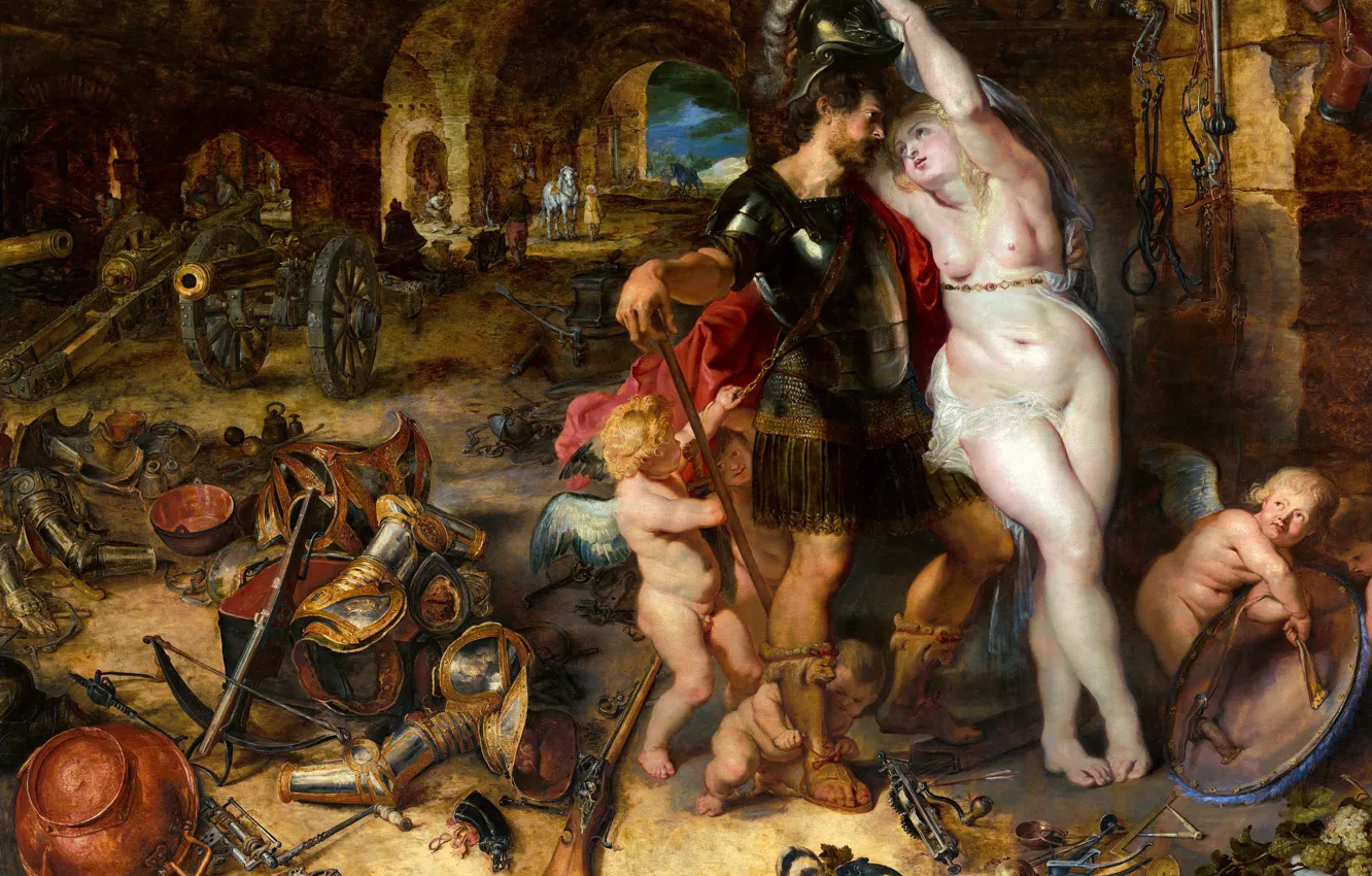 Photo wallpaper picture, Peter Paul Rubens, allegory, Returning from the War, Pieter Paul Rubens