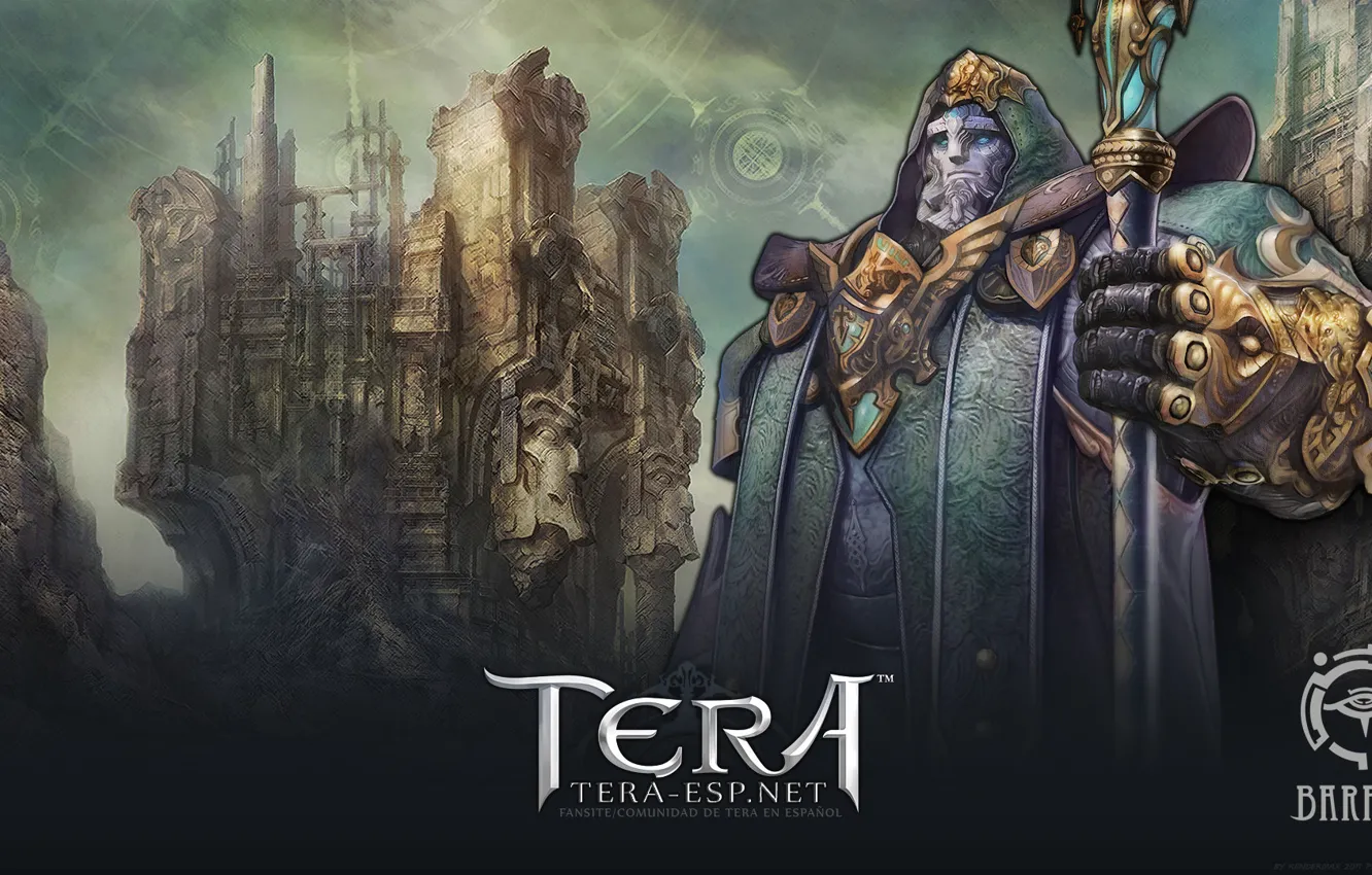 Photo wallpaper castle, staff, tera, Barack, Baraka, TERA online