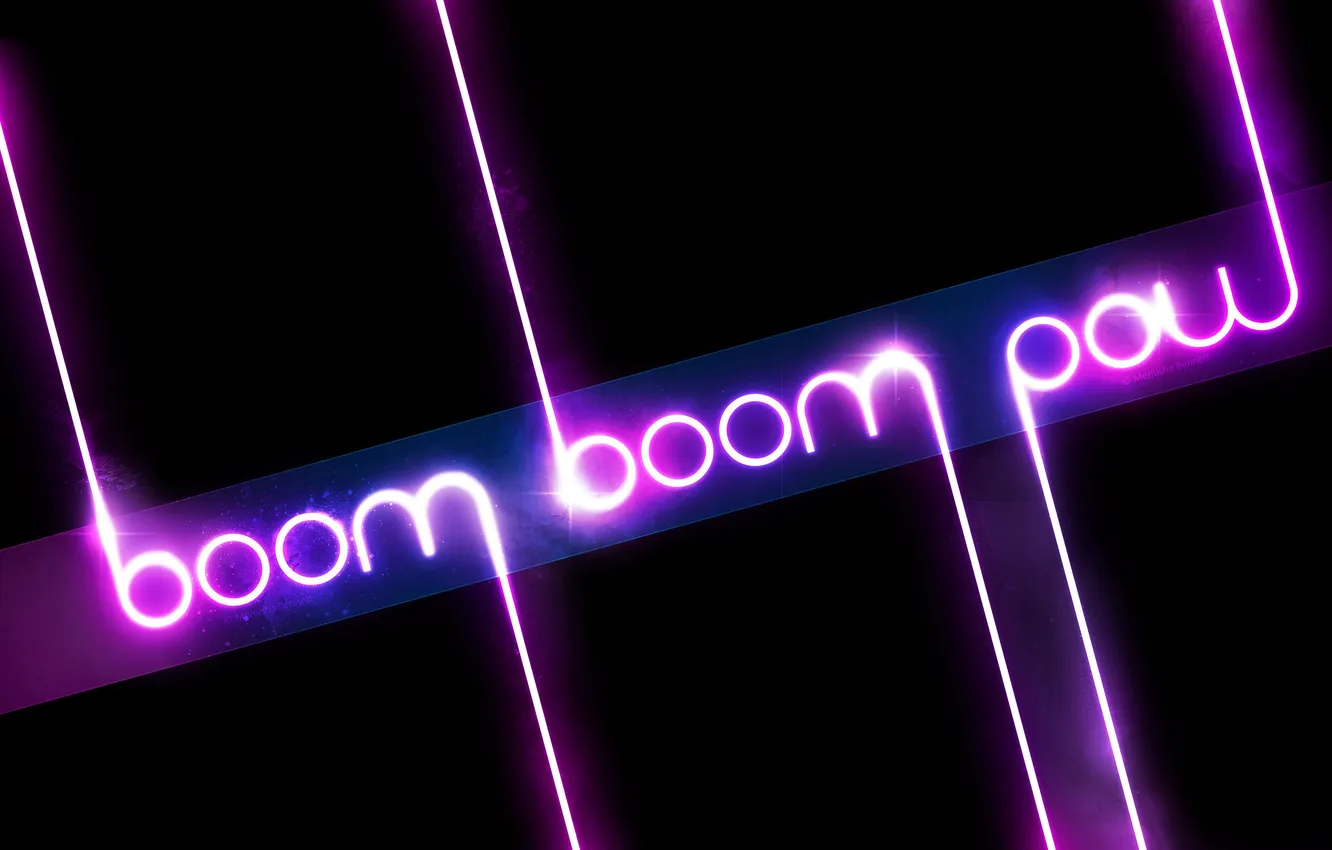 Photo wallpaper light, neon, boom, POW