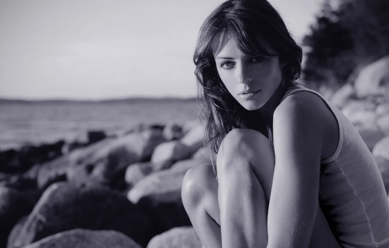 Photo wallpaper girl, model, cutie, Elizabeth Hurley, Liz Hurley