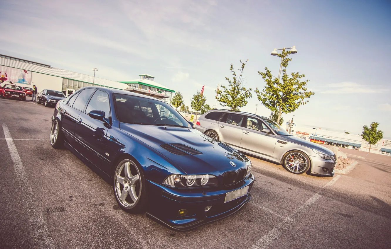 Photo wallpaper BMW, Blue, Sedan, E39