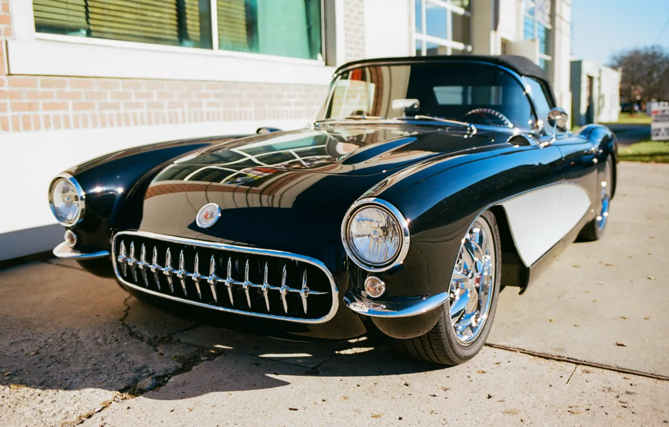 Photo wallpaper retro, corvette, classic