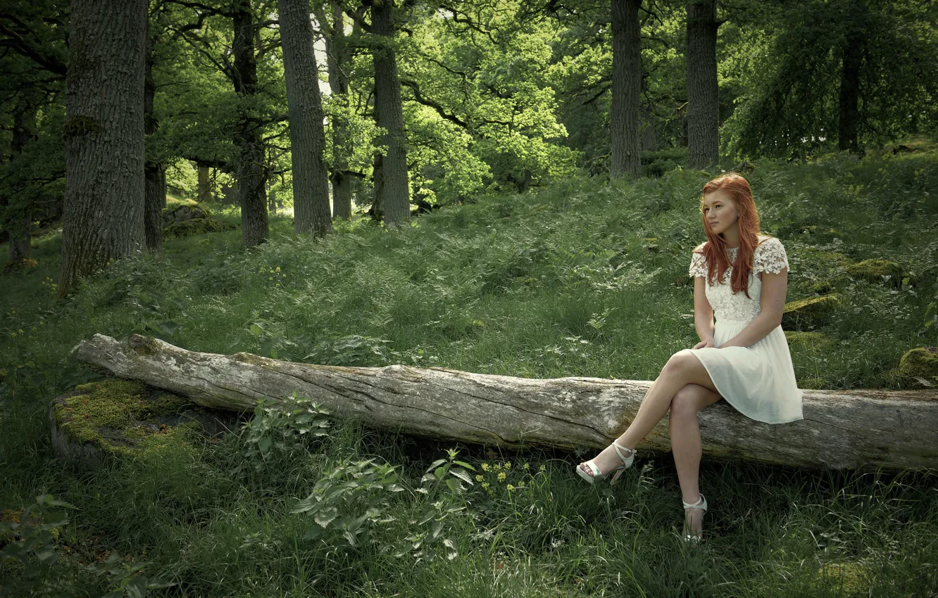 Photo wallpaper summer, girl, nature