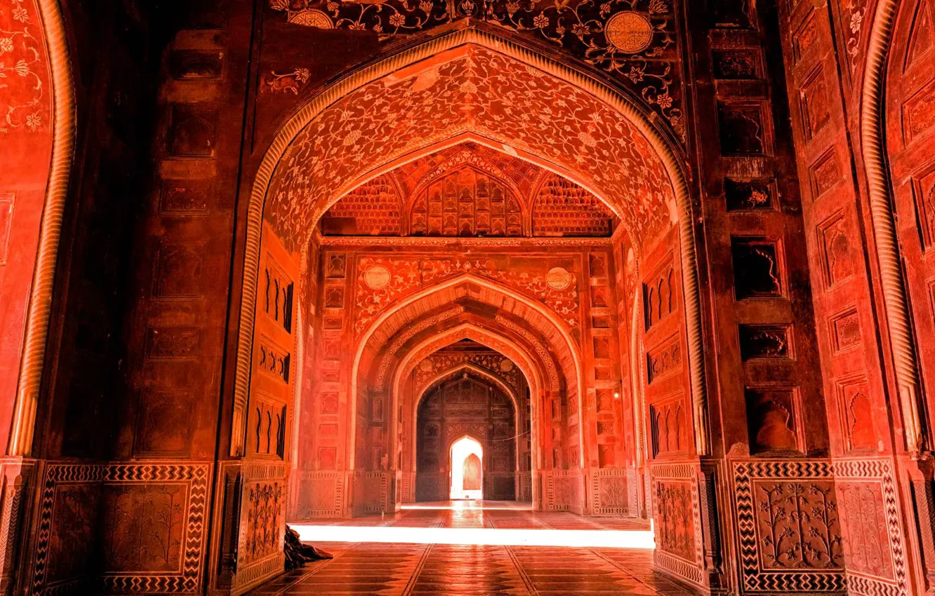 Photo wallpaper India, Taj Mahal, mosque, Agra