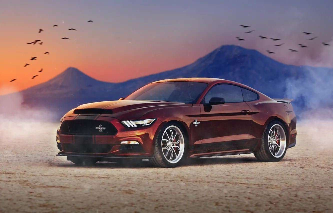 Photo wallpaper background, Mustang, Ford