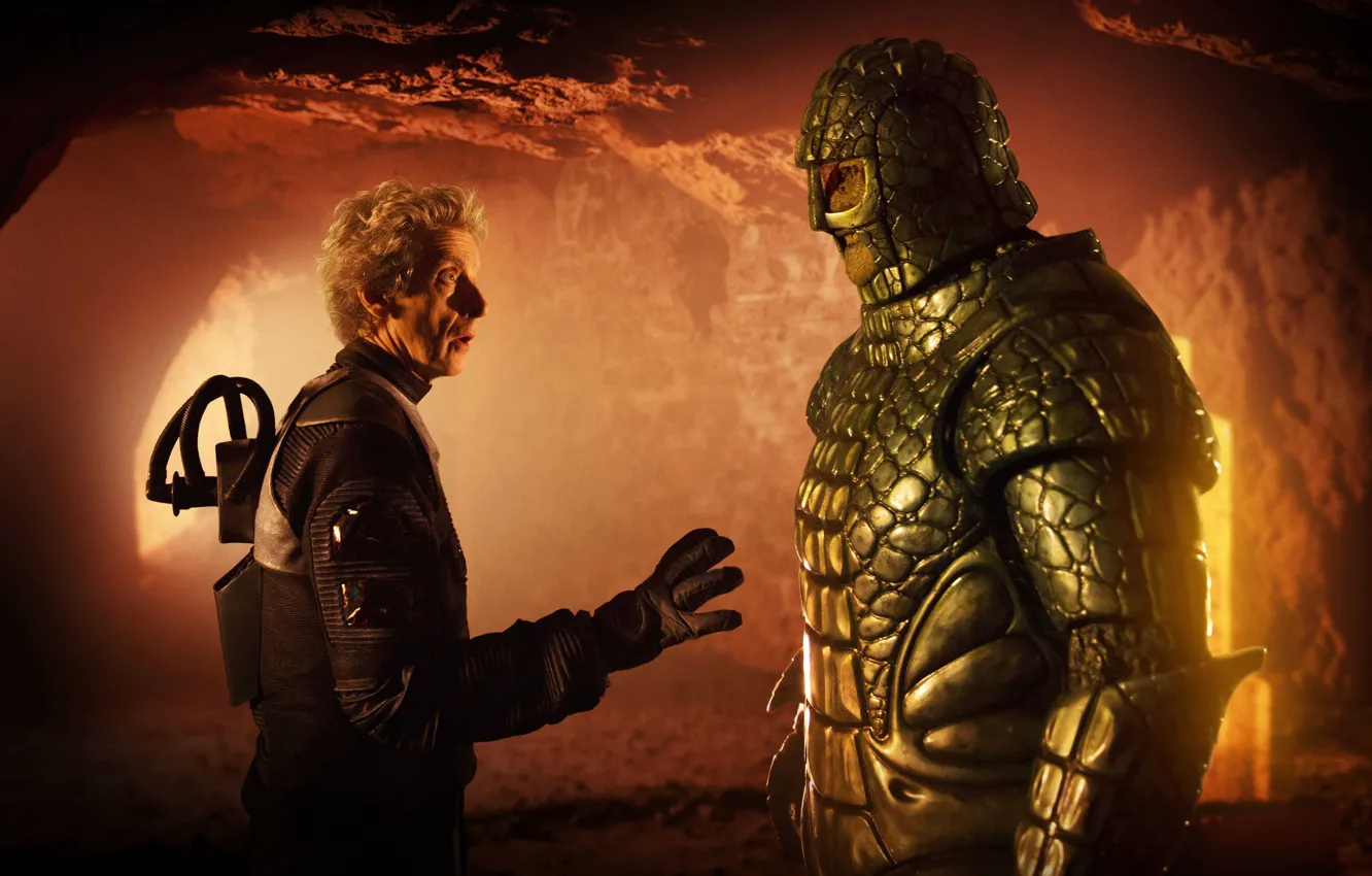 Photo wallpaper fiction, the suit, Mars, cave, Doctor Who, Doctor Who, reptile, Peter Capaldi