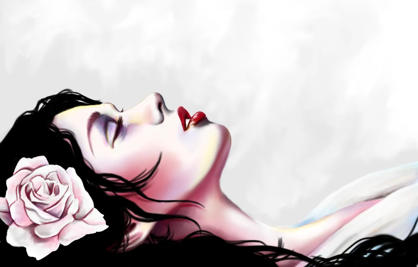 Photo wallpaper girl, mood, different