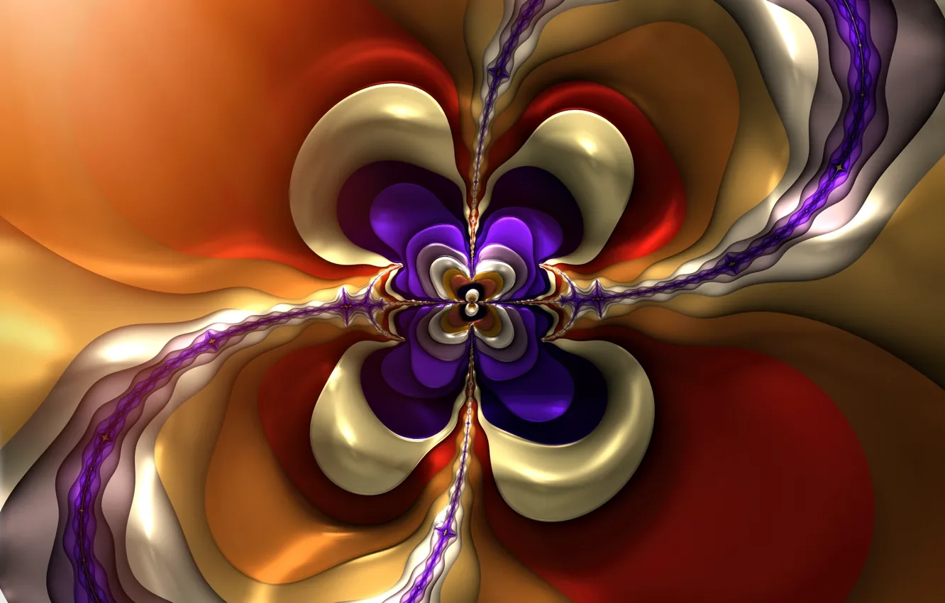 Photo wallpaper abstraction, pattern, fractal, ornament, symmetry, abstract background