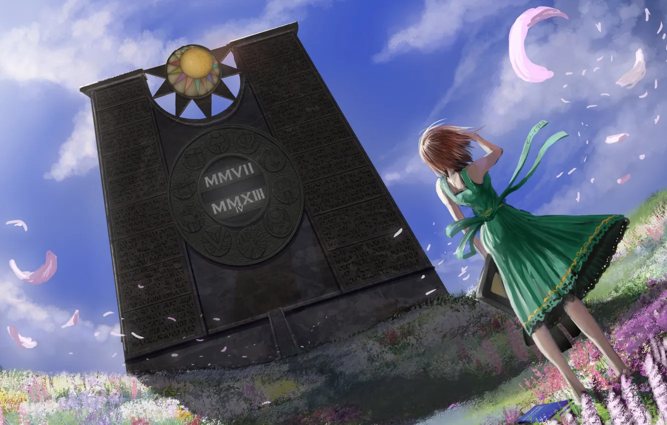 Photo wallpaper girl, wall, art, Walkers link