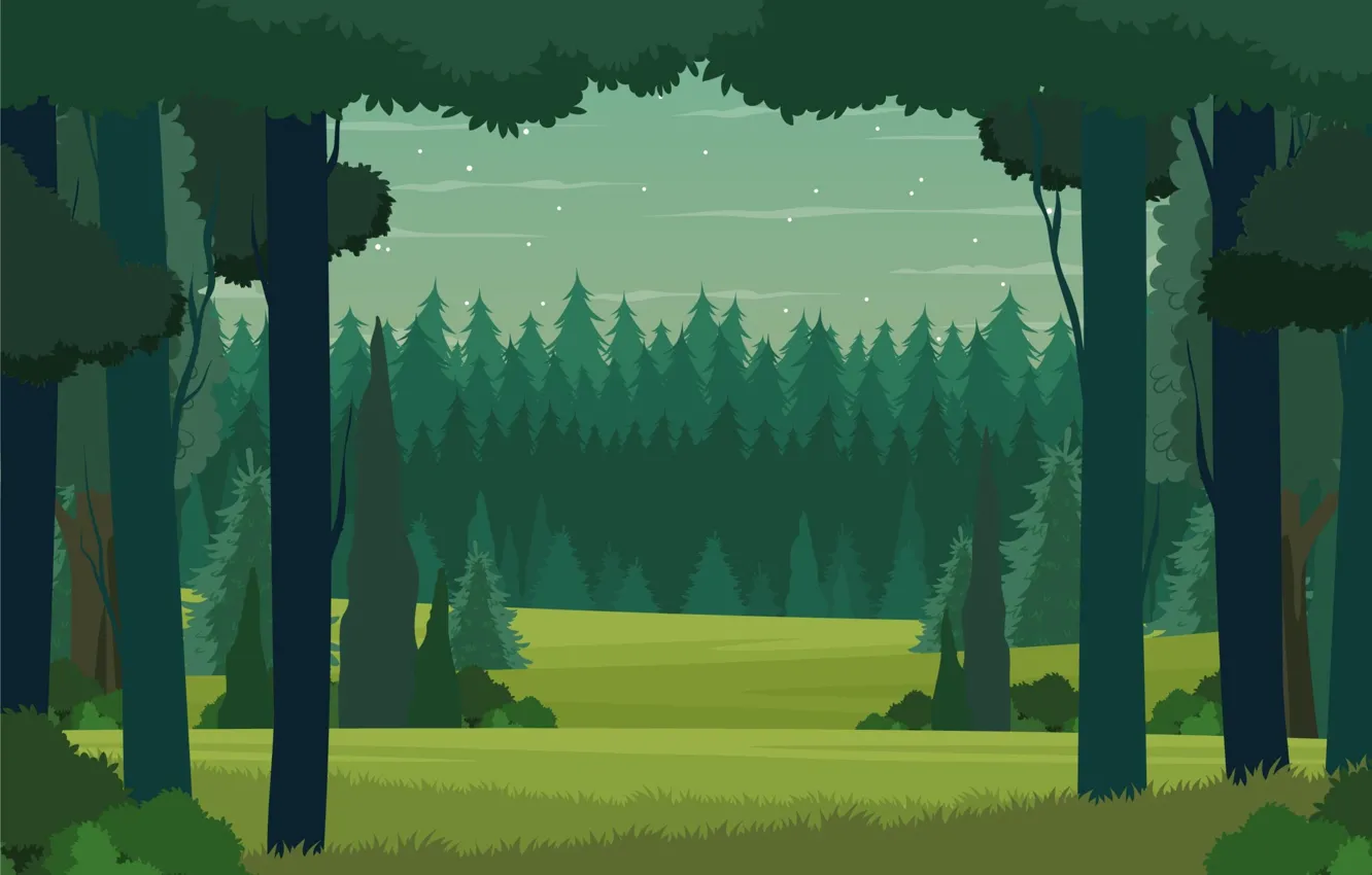 Photo wallpaper forest, mountains, nature, background, forest, nature, background, mountains