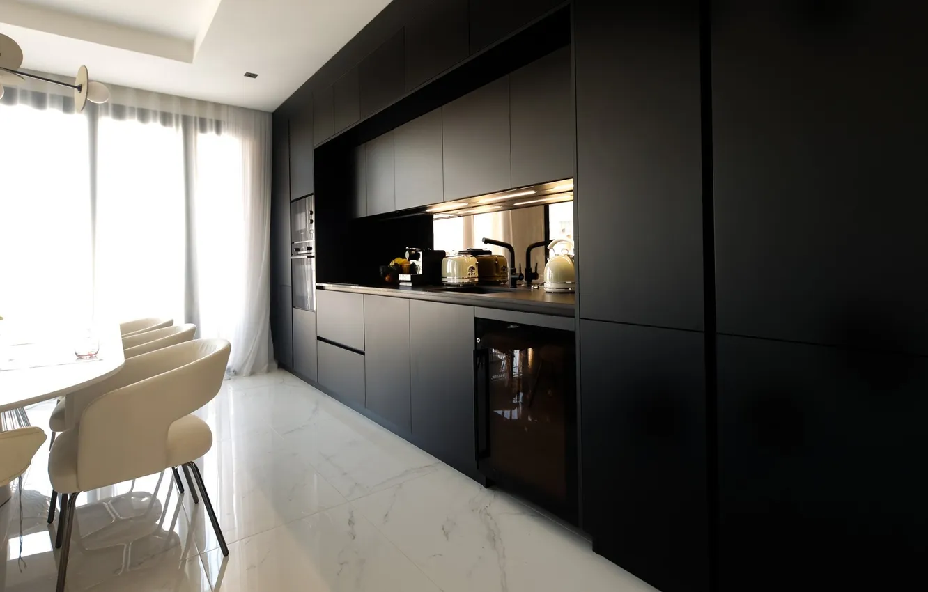 Photo wallpaper design, style, interior, kitchen, dining room