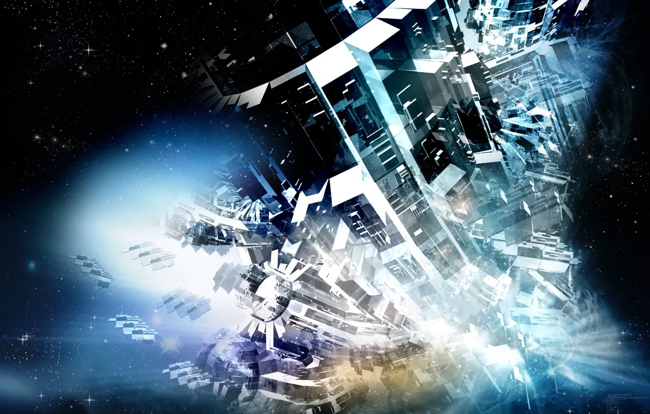 Photo wallpaper space, fantasy, mechanism