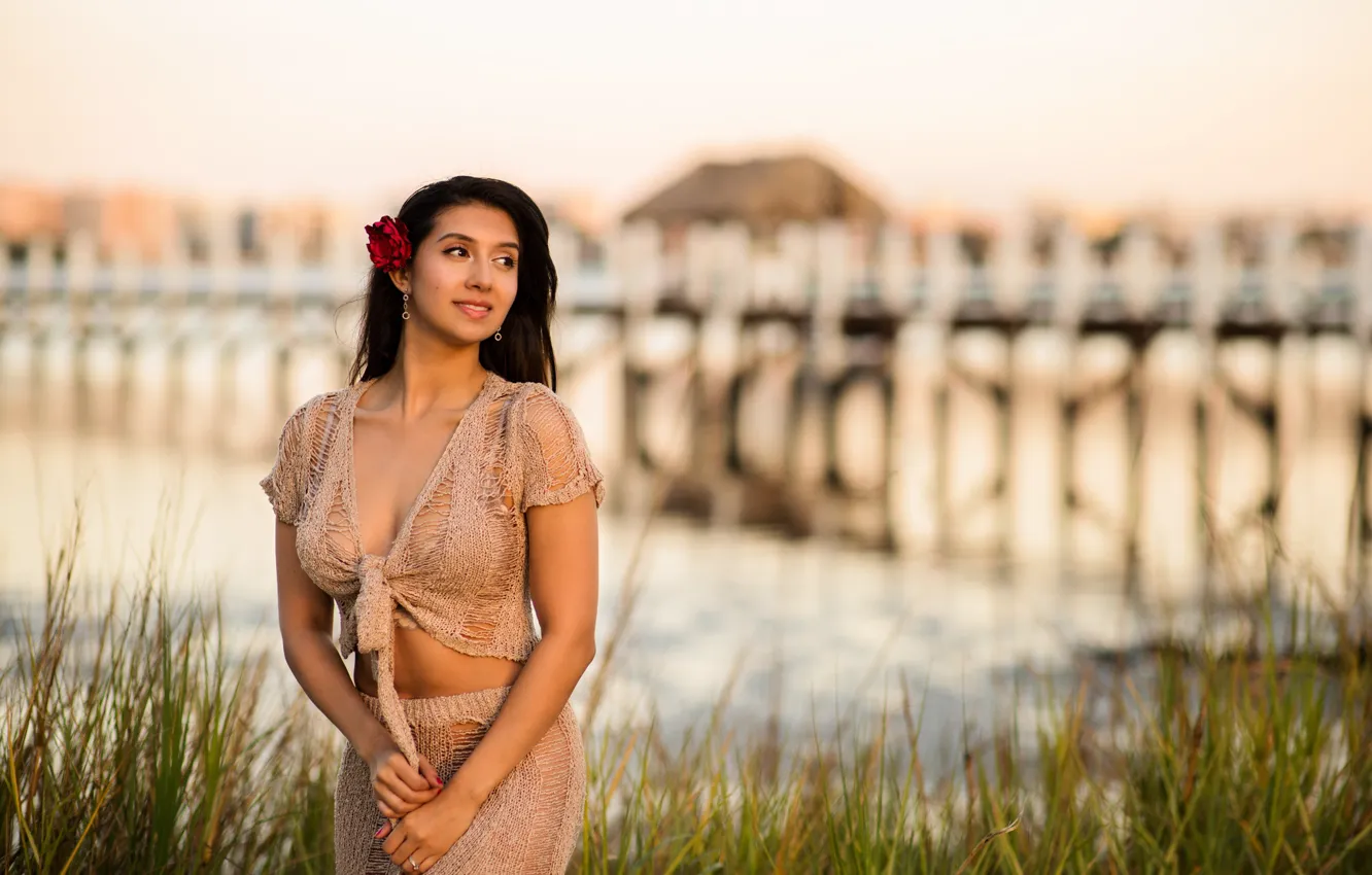 Photo wallpaper summer, face, smile, model, brunette