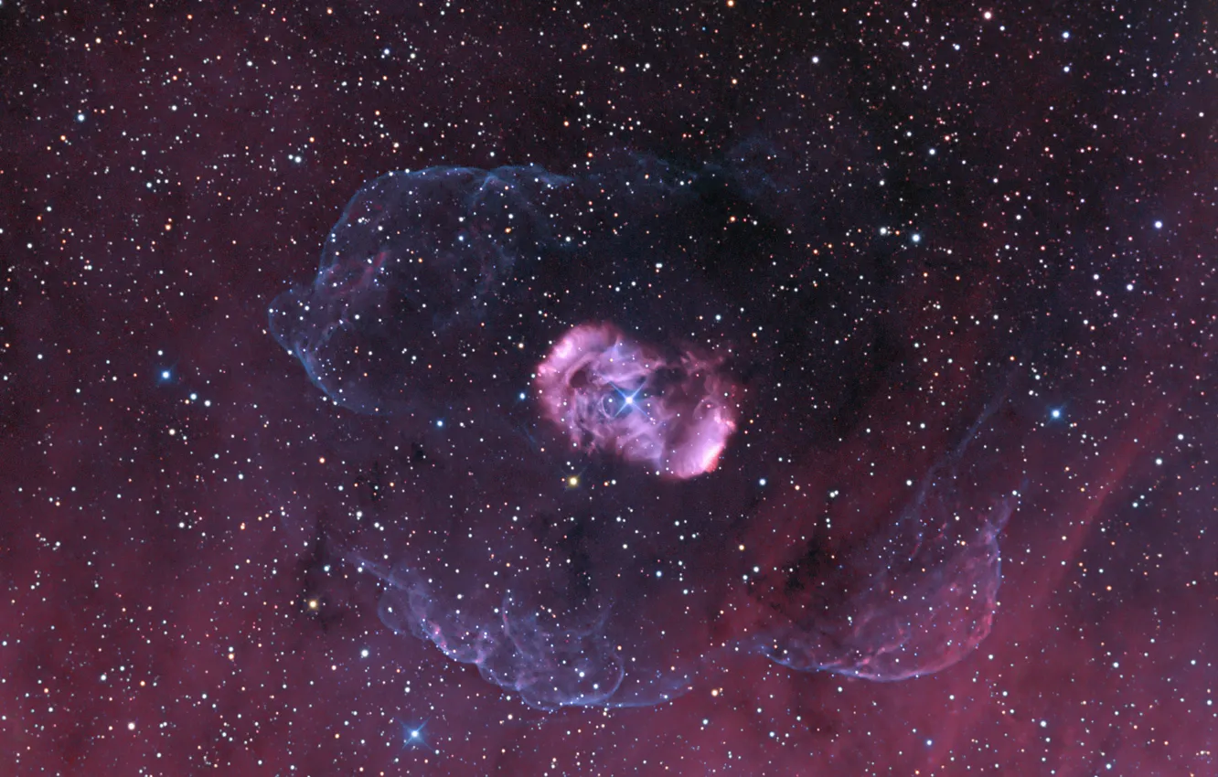 Photo wallpaper space, stars, nebula, beautiful, NGC 6164