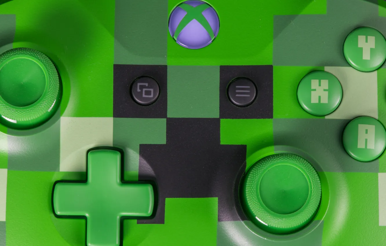Photo wallpaper macro, button, Xbox