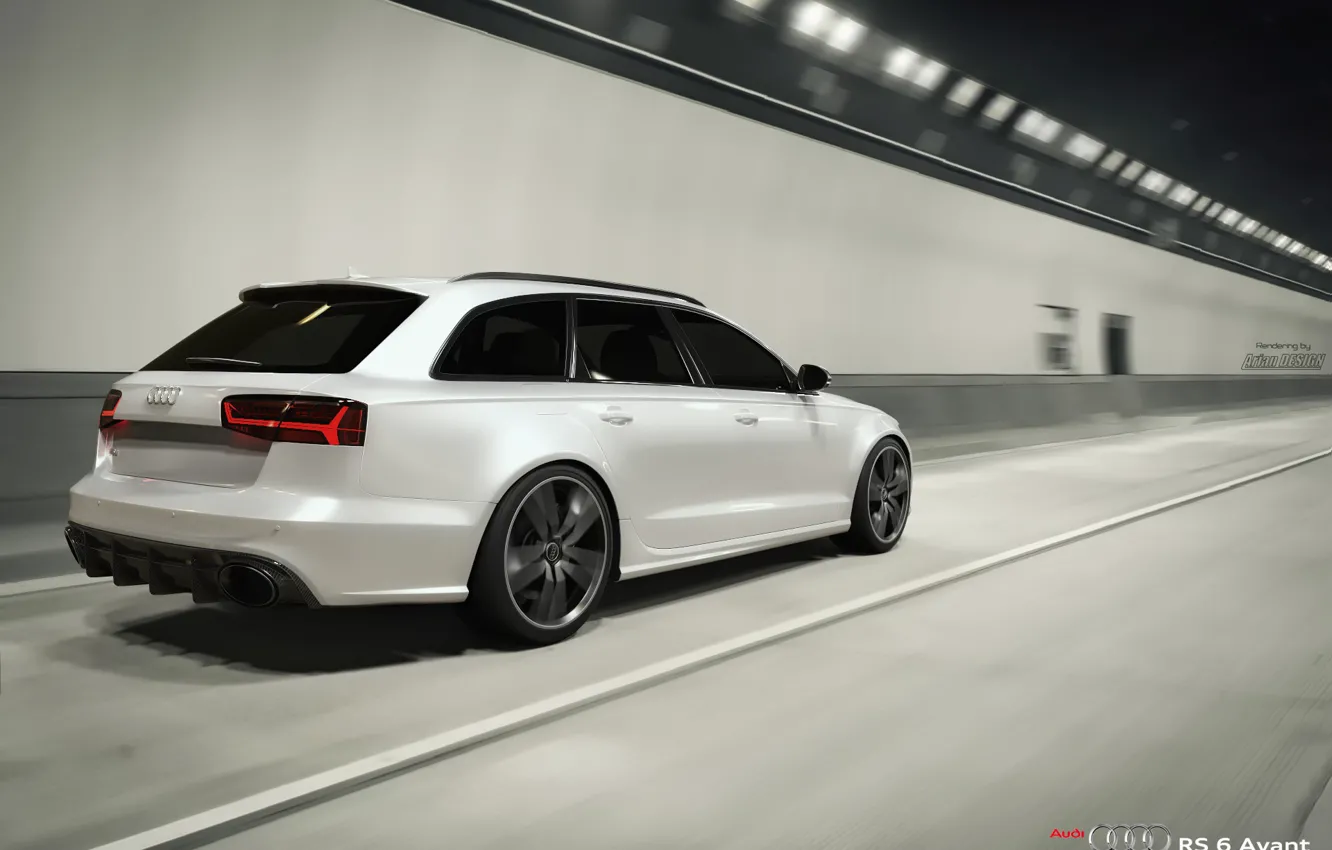 Photo wallpaper Audi, audi, white, rs6