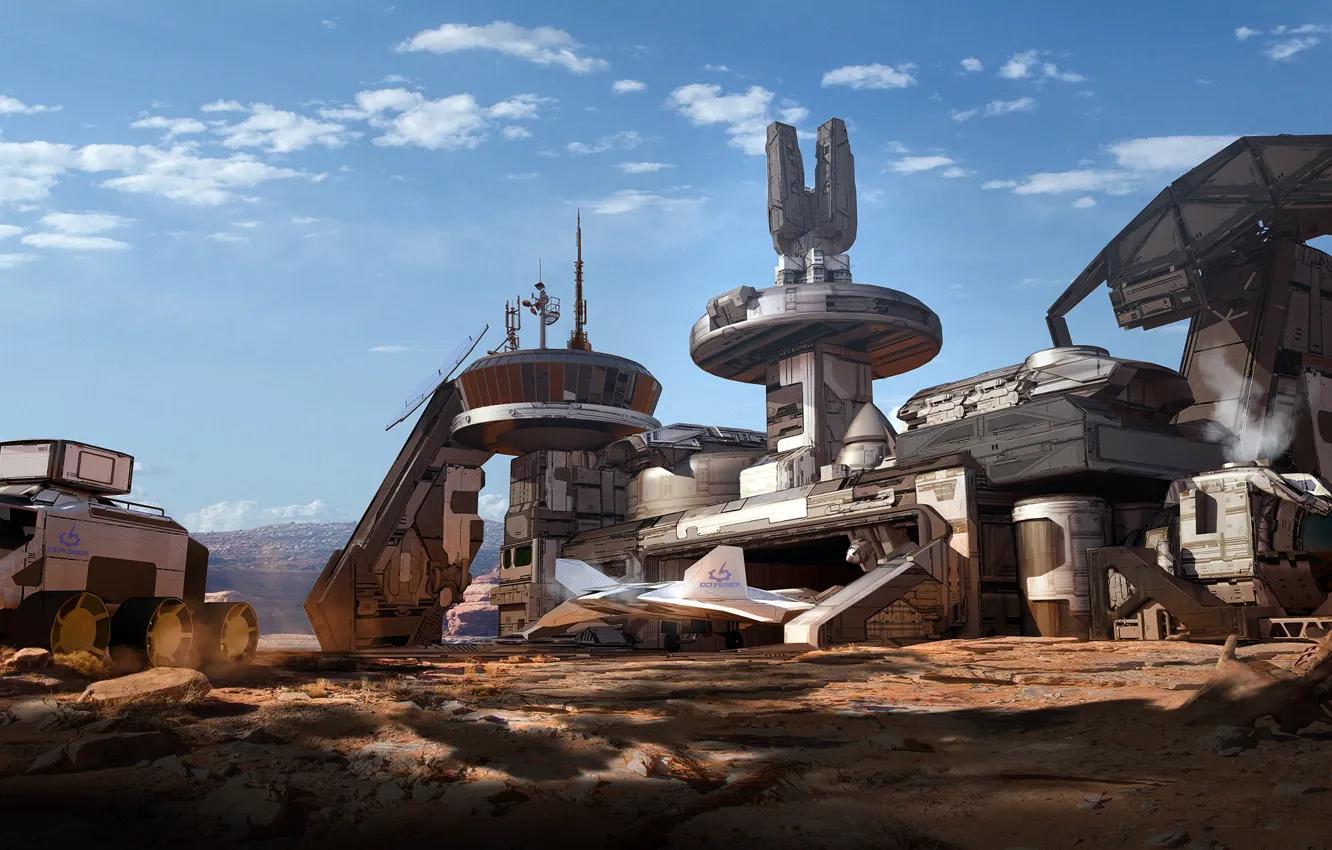 Photo wallpaper station, base, Rover, VISUAL DEVELOPMENT FOR ENVIRONMENTS