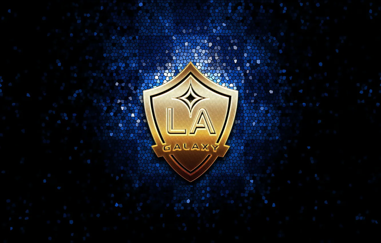 Photo wallpaper wallpaper, sport, logo, football, Los Angeles Galaxy, glitter, checkered, MLS