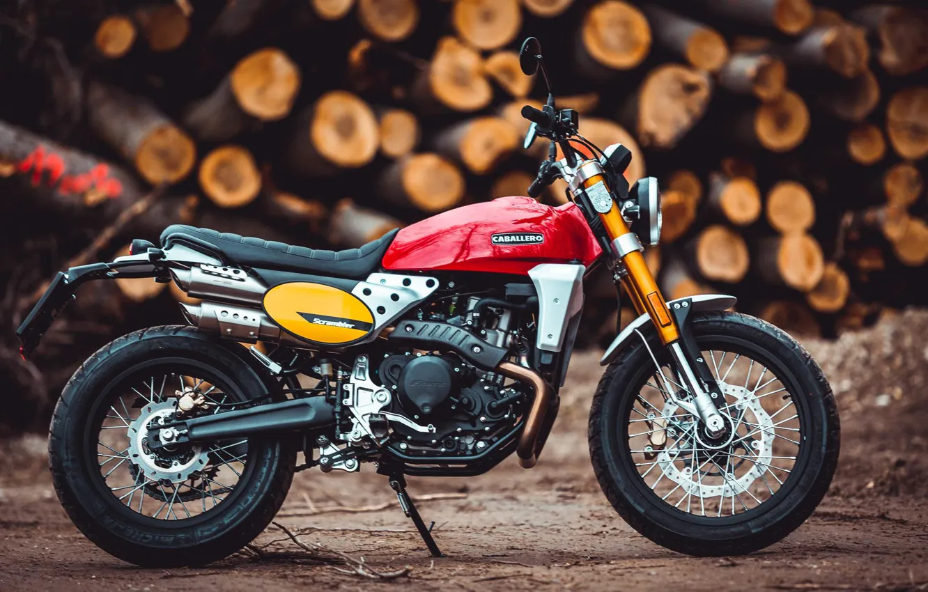 Photo wallpaper Scrambler, Fantic, Knight 500