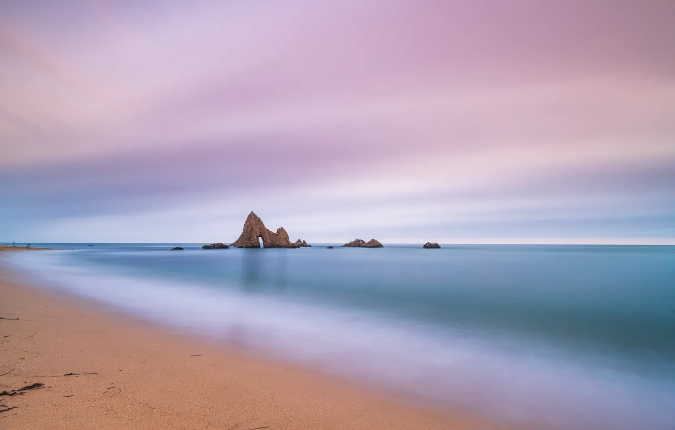 Photo wallpaper sea, rocks, shore