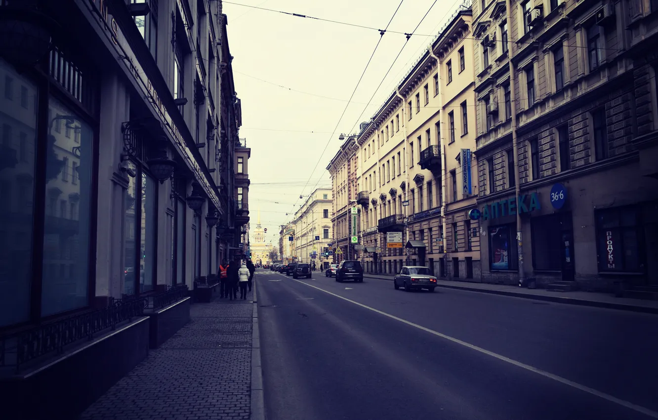 Photo wallpaper machine, street, Avenue, Peter, Saint Petersburg, Russia, Russia, SPb