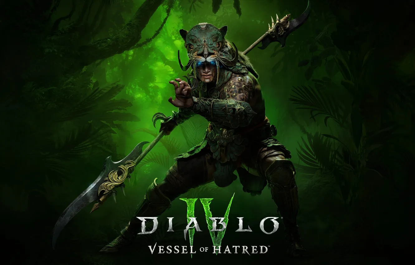 Photo wallpaper Games, Green, 2024 Games, Diablo IV: Vessel of Hatred, Spiritborn