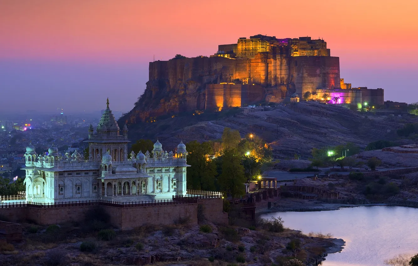Photo wallpaper India, India, Rajasthan, Rajasthan, Jodhpur, Jodhpur, Mehrangarh Fort, India