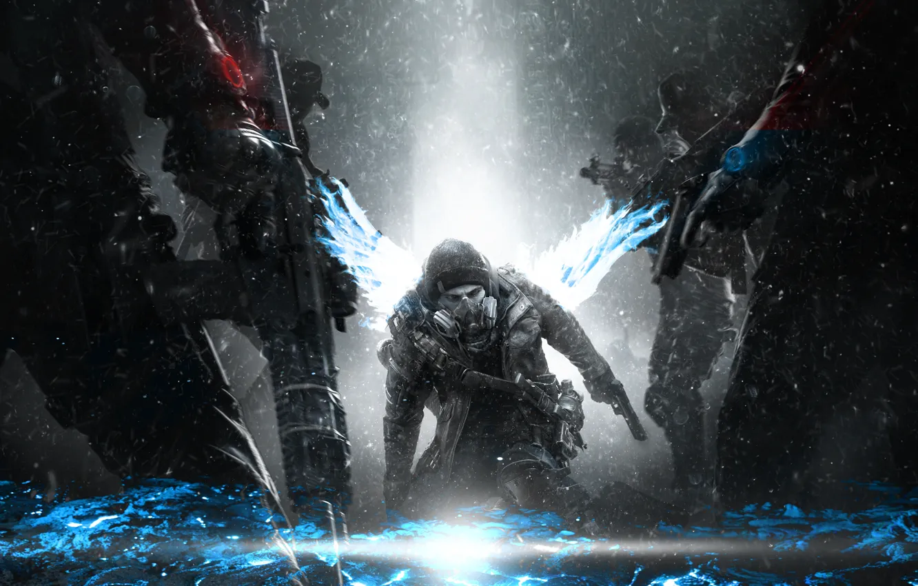Photo wallpaper snow, game, weapons, war, victory, clothing, the game, people
