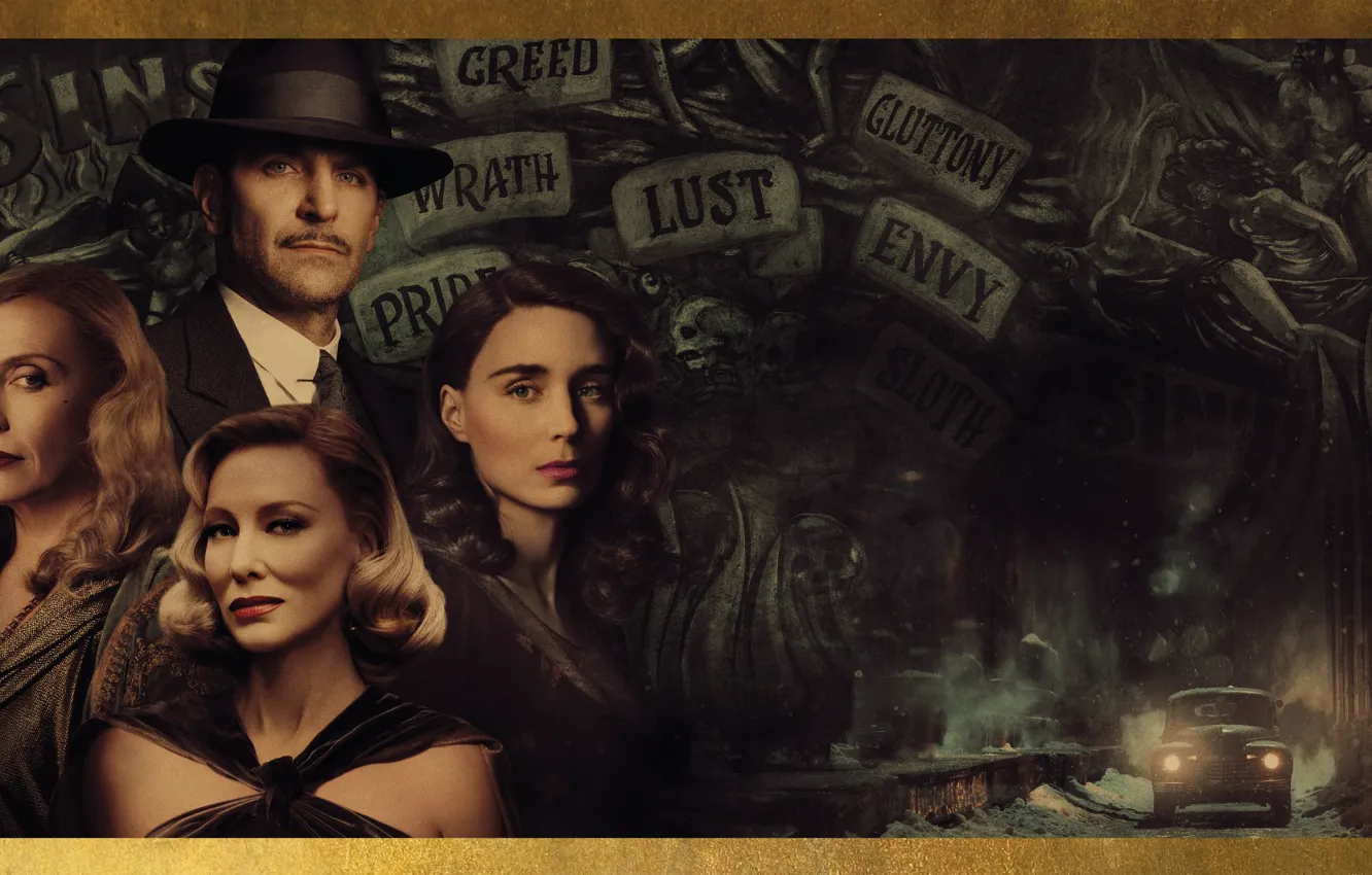 Photo wallpaper Bradley Cooper, Bradley Cooper, Rooney Mara, Rooney Mara, Cate Blanchett, Cate Blanchett, Toni Collette, Toni …