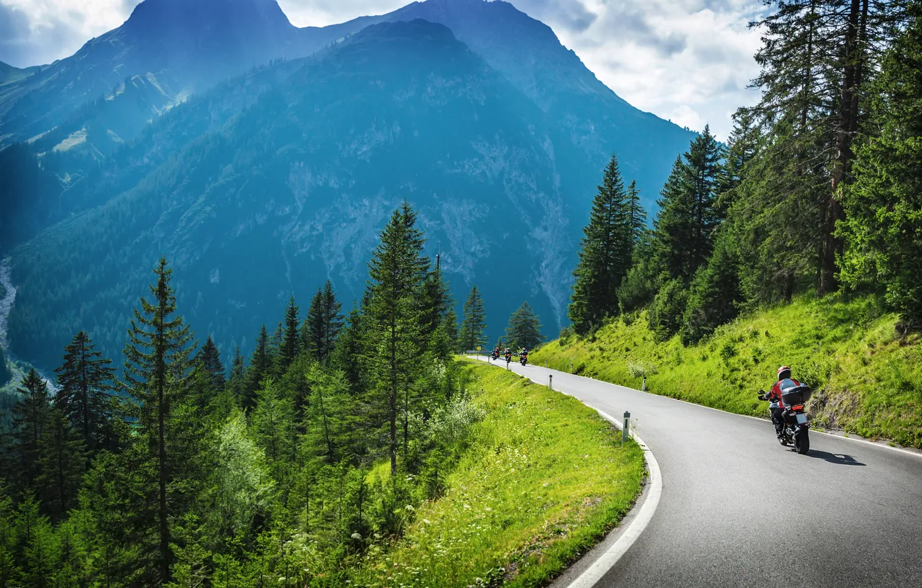 Photo wallpaper road, Switzerland, Alps, Italy, Alps