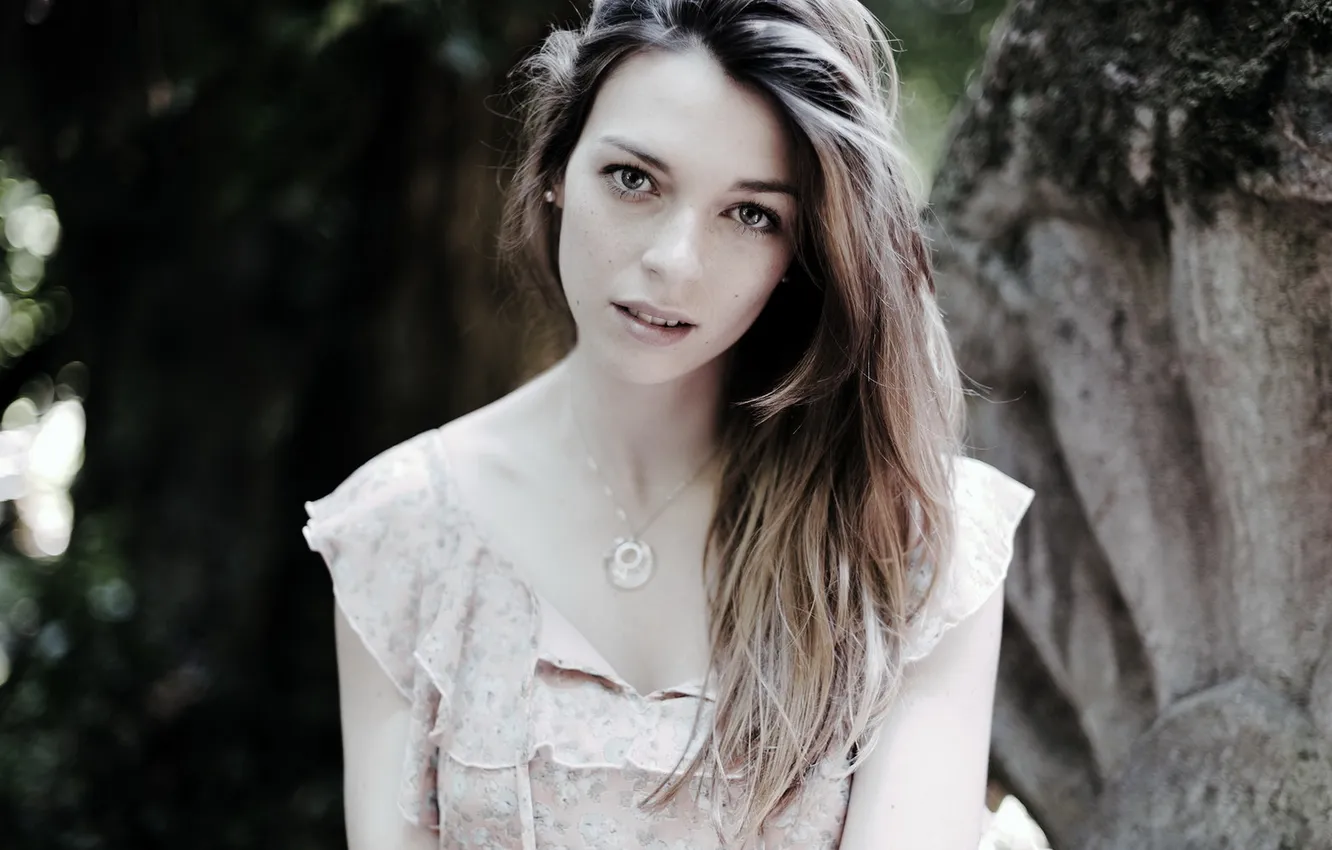 Photo wallpaper look, girl, portrait