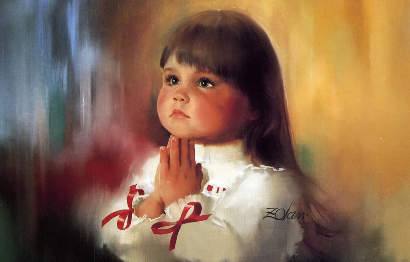 Photo wallpaper children, face, Wallpaper, paint, figure, the situation, picture, hands