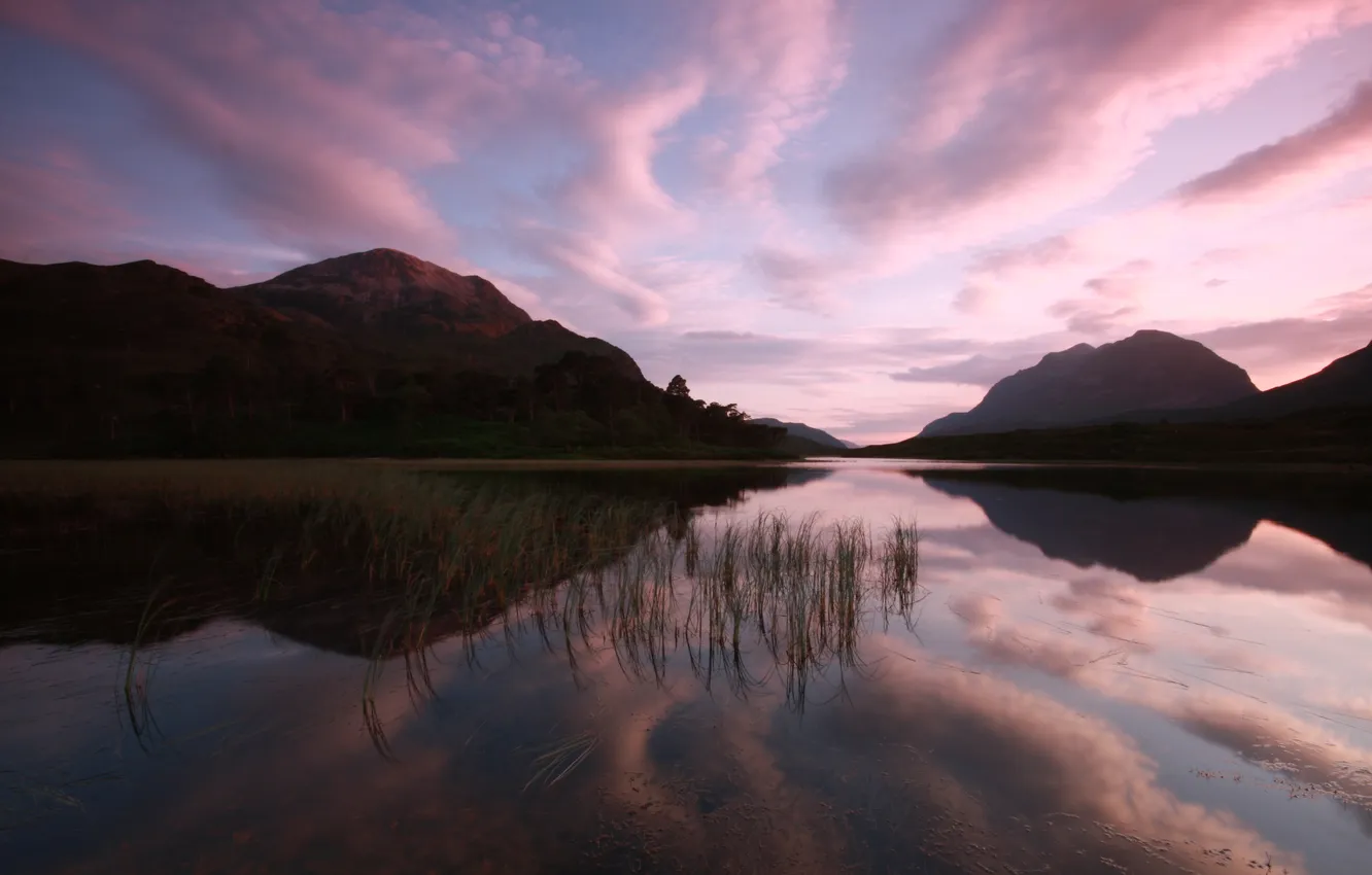 Photo wallpaper the sky, clouds, sunset