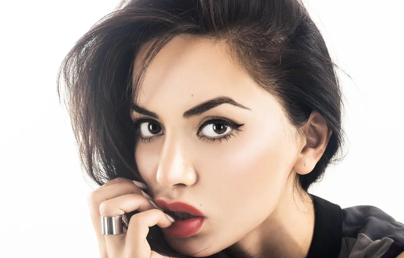 Photo wallpaper girl, hot, sexy, eyes, smile, beautiful, figure, model