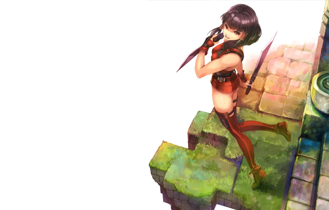 Photo wallpaper look, girl, blade, Fantasi Earth Zero