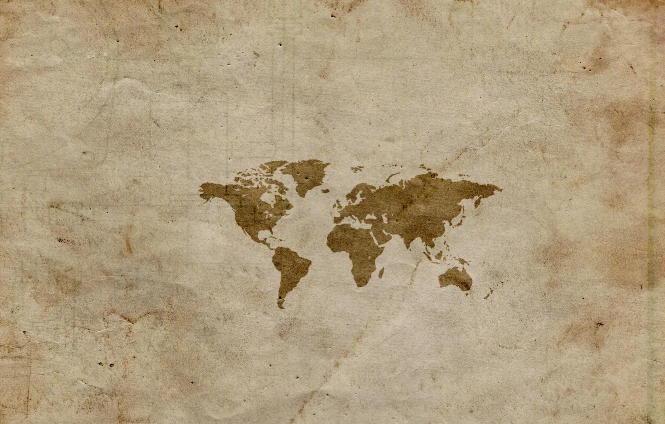 Photo wallpaper paper, the world, map