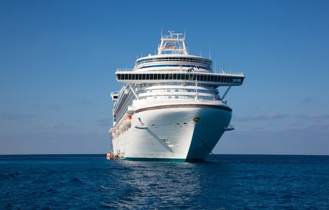 Photo wallpaper sea, ship, cruise liner