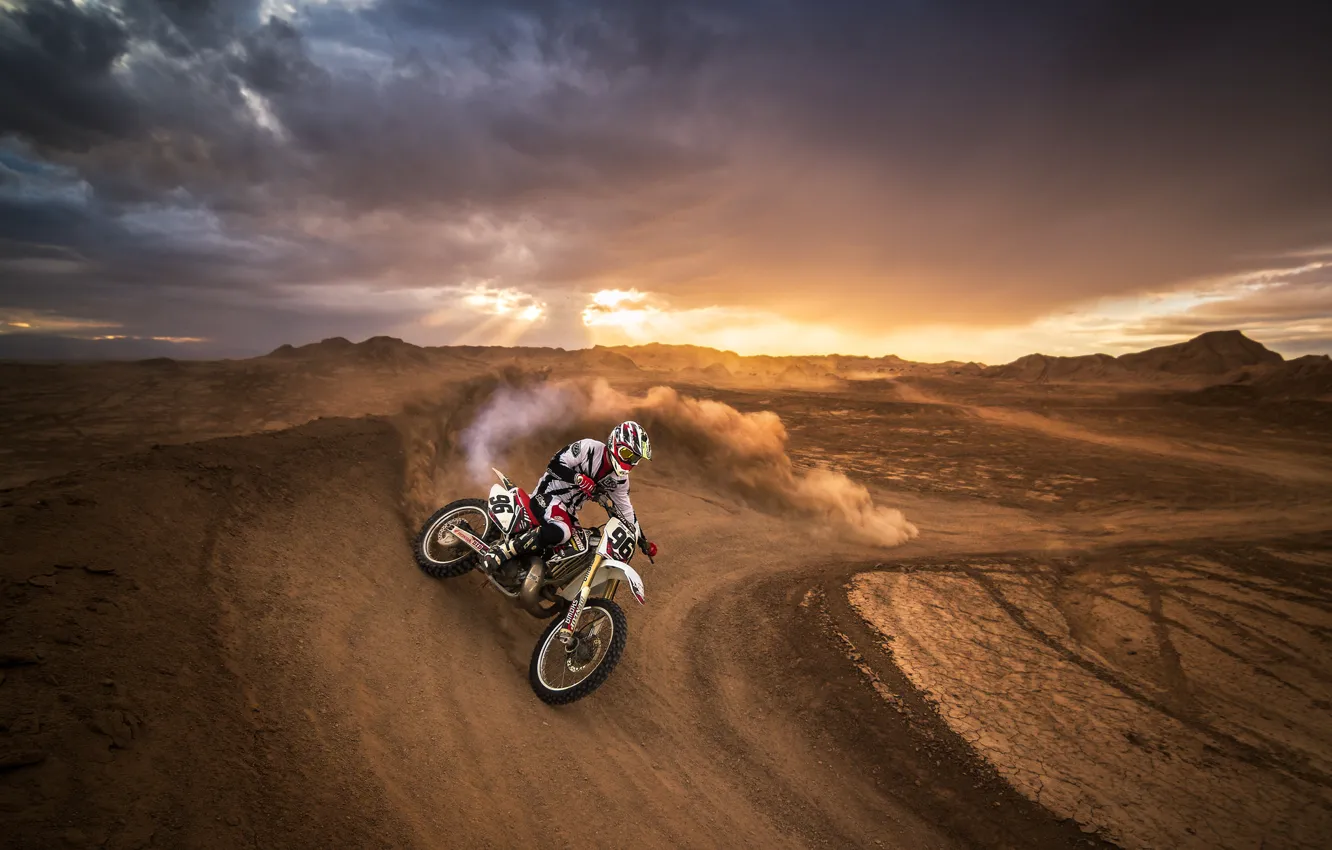 Photo wallpaper race, sport, motorcycle