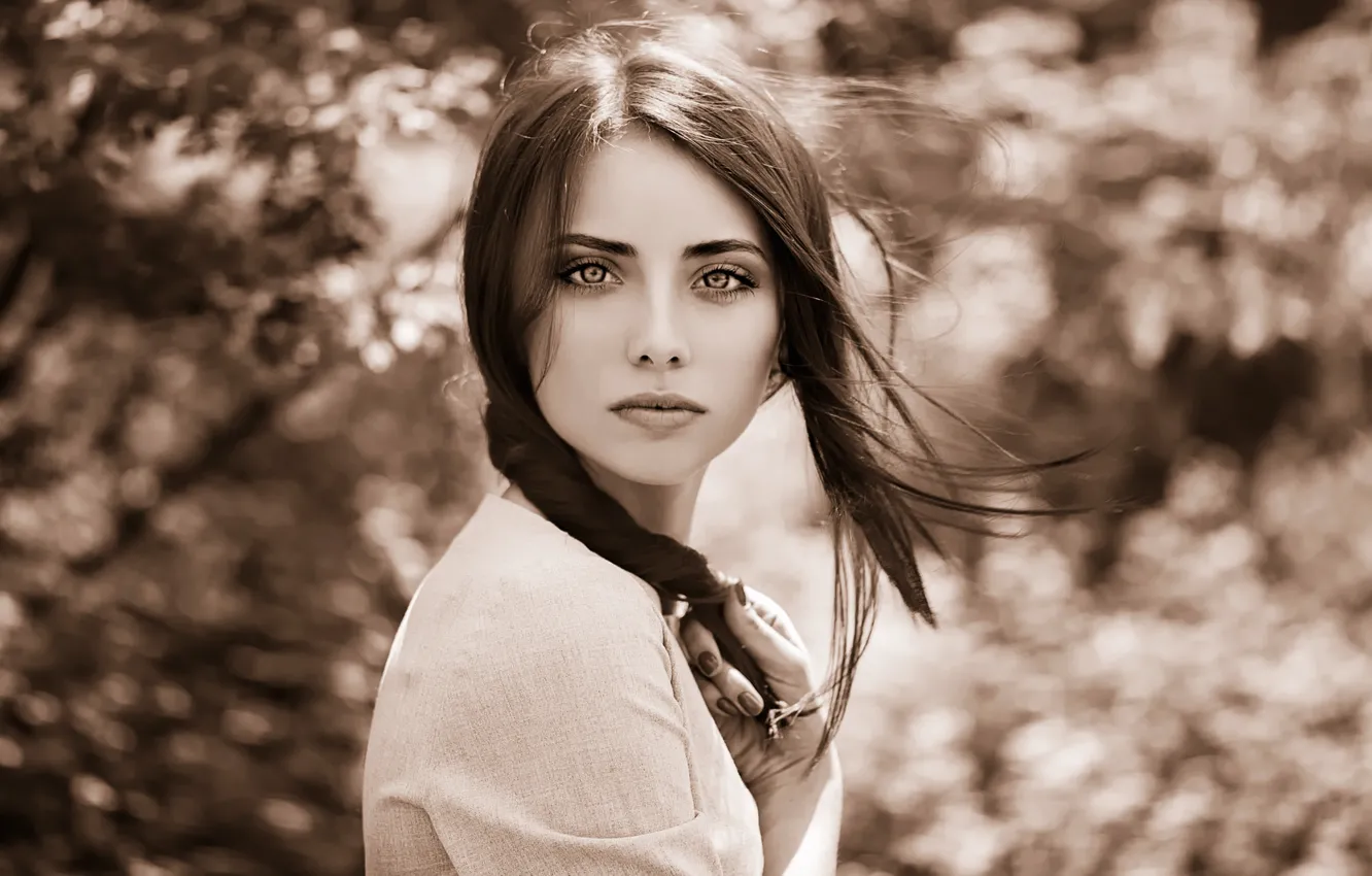 Photo wallpaper look, hair, portrait, Nataly