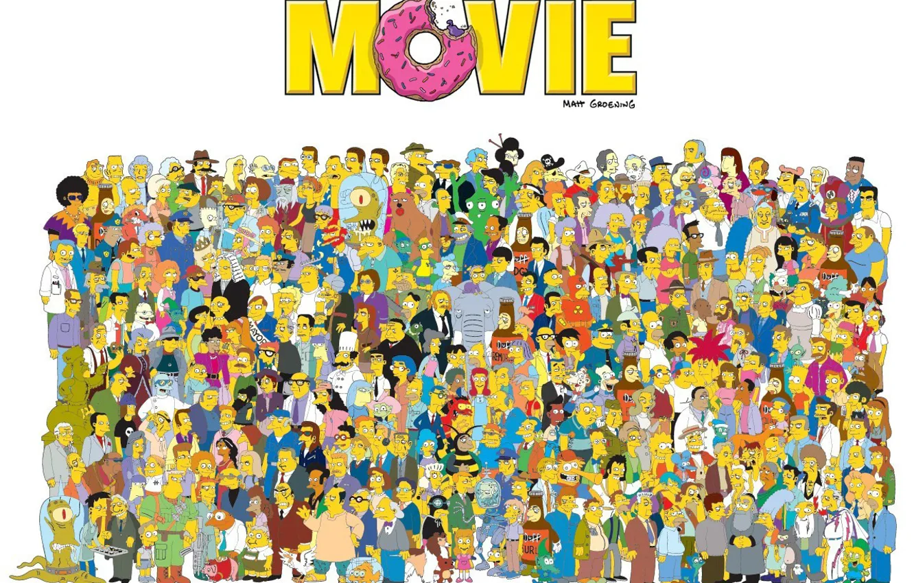 Photo wallpaper the simpsons, characters, the simpsons movie