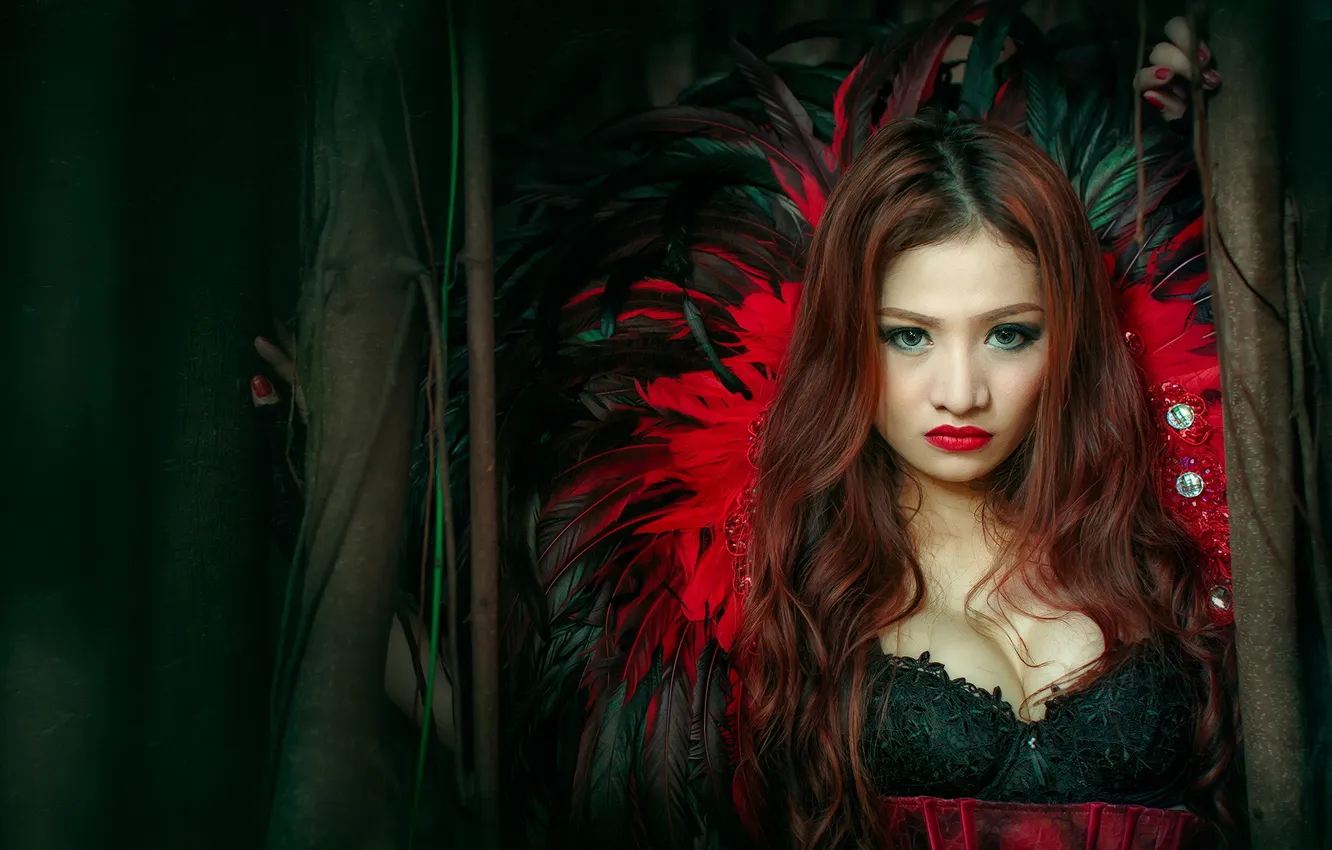 Photo wallpaper look, girl, portrait