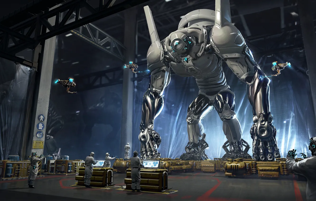 Photo wallpaper robot, engineer, bunker